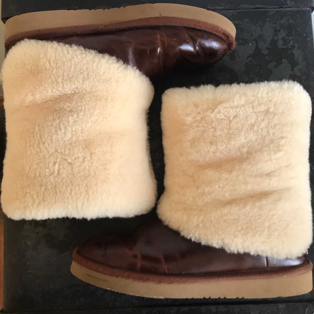 UGG Australia Leather and Shearling Boots